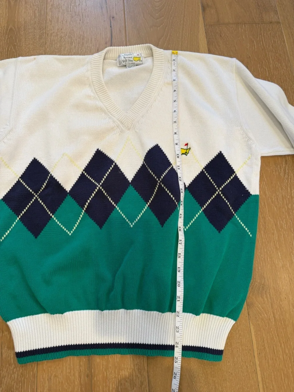 Masters Vintage V Neck Sweater - size Large - Picture 7 of 9